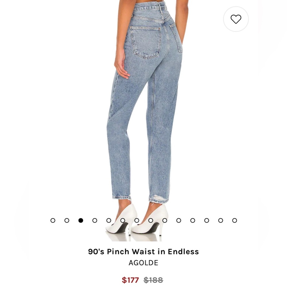AGOLDE 90s Pinchwaist jeans, Size 24. Lightly used, excellent condition!